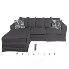 MUNDO LIVING - Sofa seccional provenza con resortes pocket