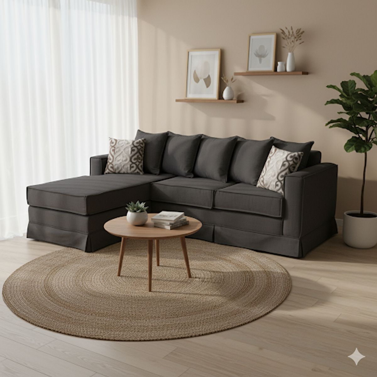 MUNDO LIVING - Seccional Provenza intercambiable Marengo con resortes pocket USA