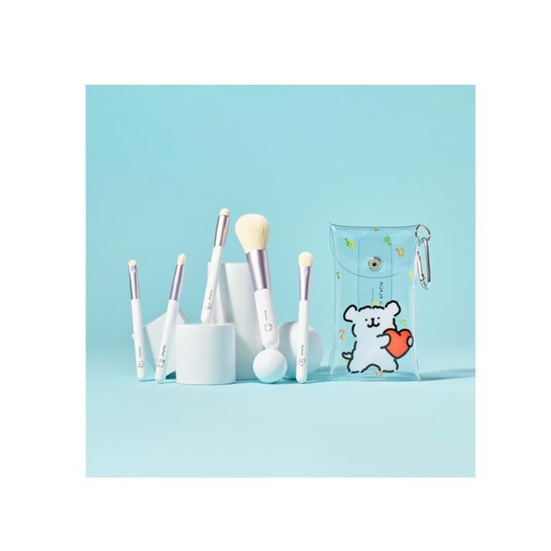 FLALIA - Set De 5 Brochas Coreanas Maltese Makeup Brush Set (5 brochas)