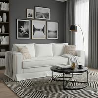 Sofa 3 cuerpos con Resortes pocket Siena Balnco crudo