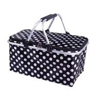 Bolso Termico Plegable Puntos Negros Cooler Canasta Picnic