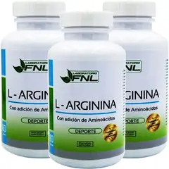 FNL - 3 x L- Arginina 180 Caps Potenciador Muscular Disfunc Erectil
