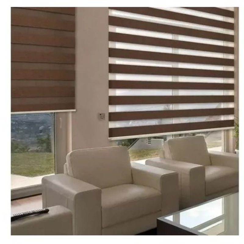 GENERICO - Cortina Roller Duo Zebra Día Y Noche Color Variado SG101022 Marron
