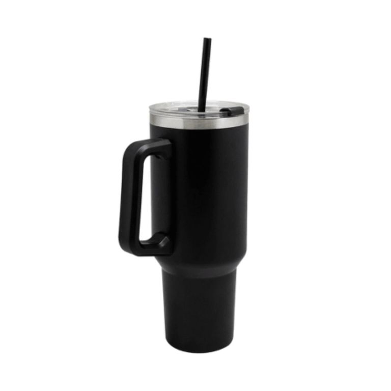 GENERICO Vaso Mug Termico Negro Portatil Acero Inoxidable 40oz Keep