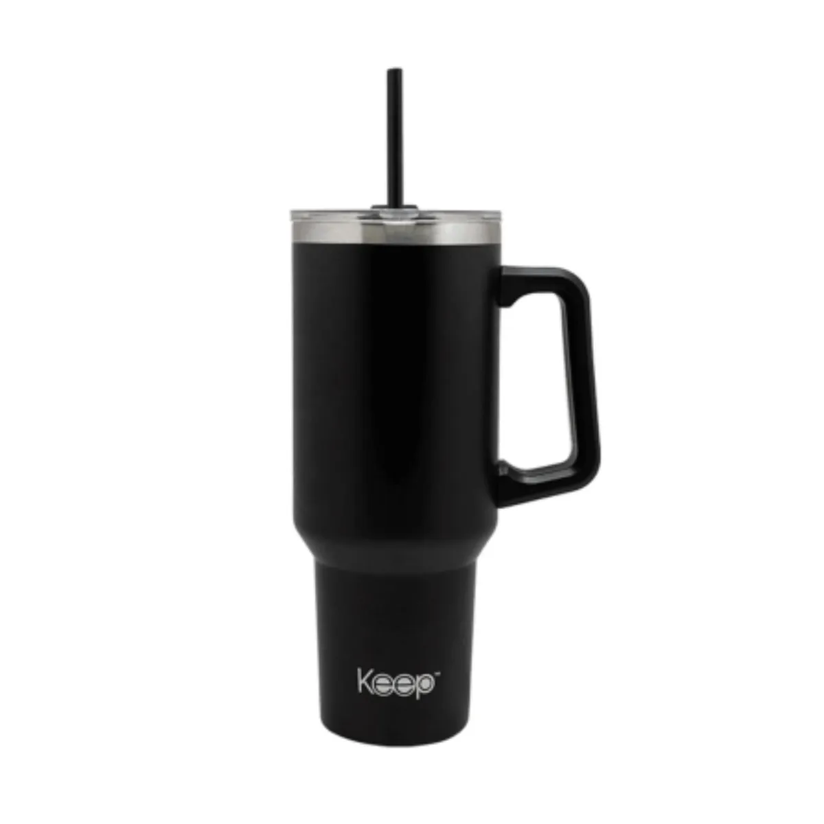 GENERICO - Vaso Mug Termico Negro Portatil Acero Inoxidable 40oz Keep