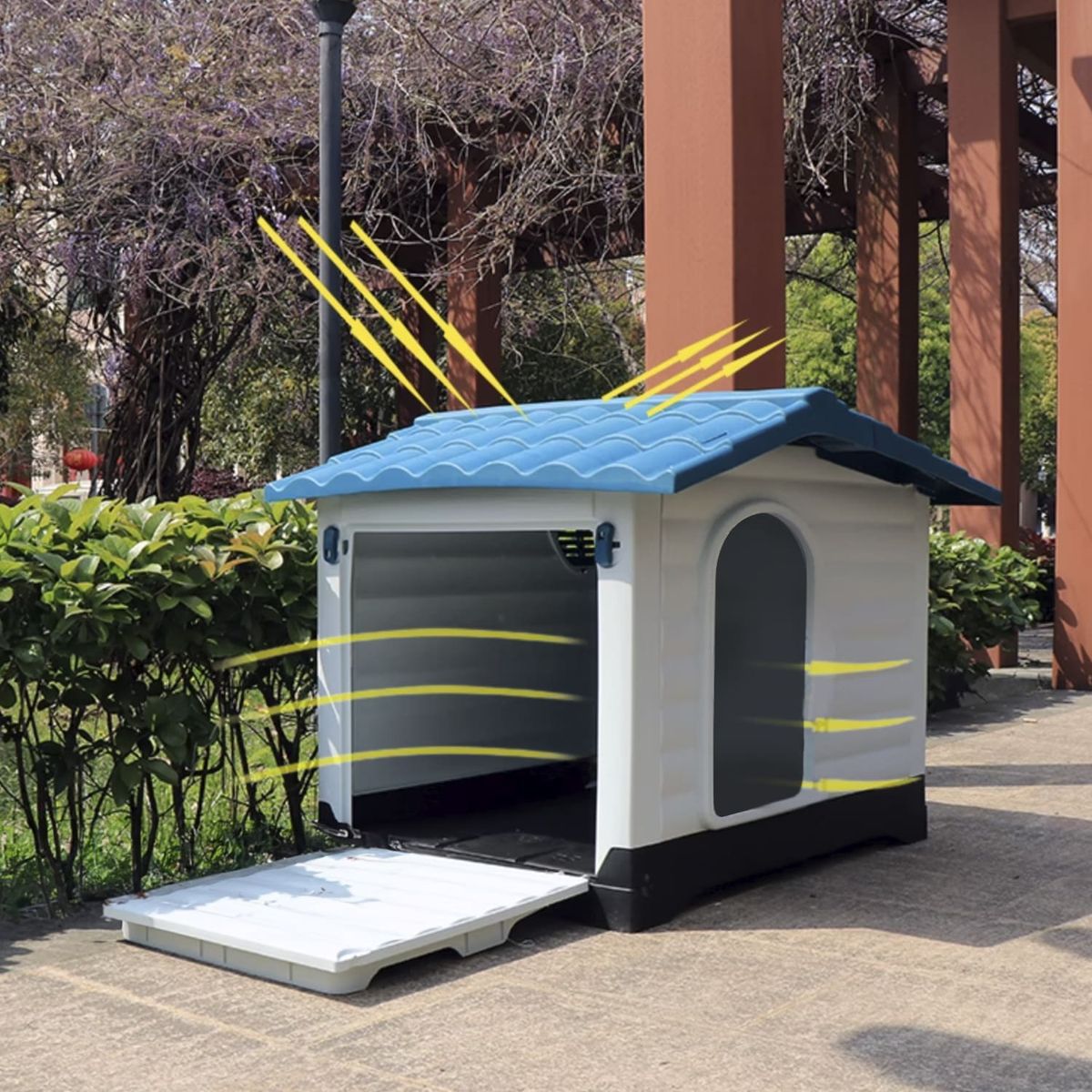 PETWOOW - Casa de perro mascota 91x69x66 Maxi