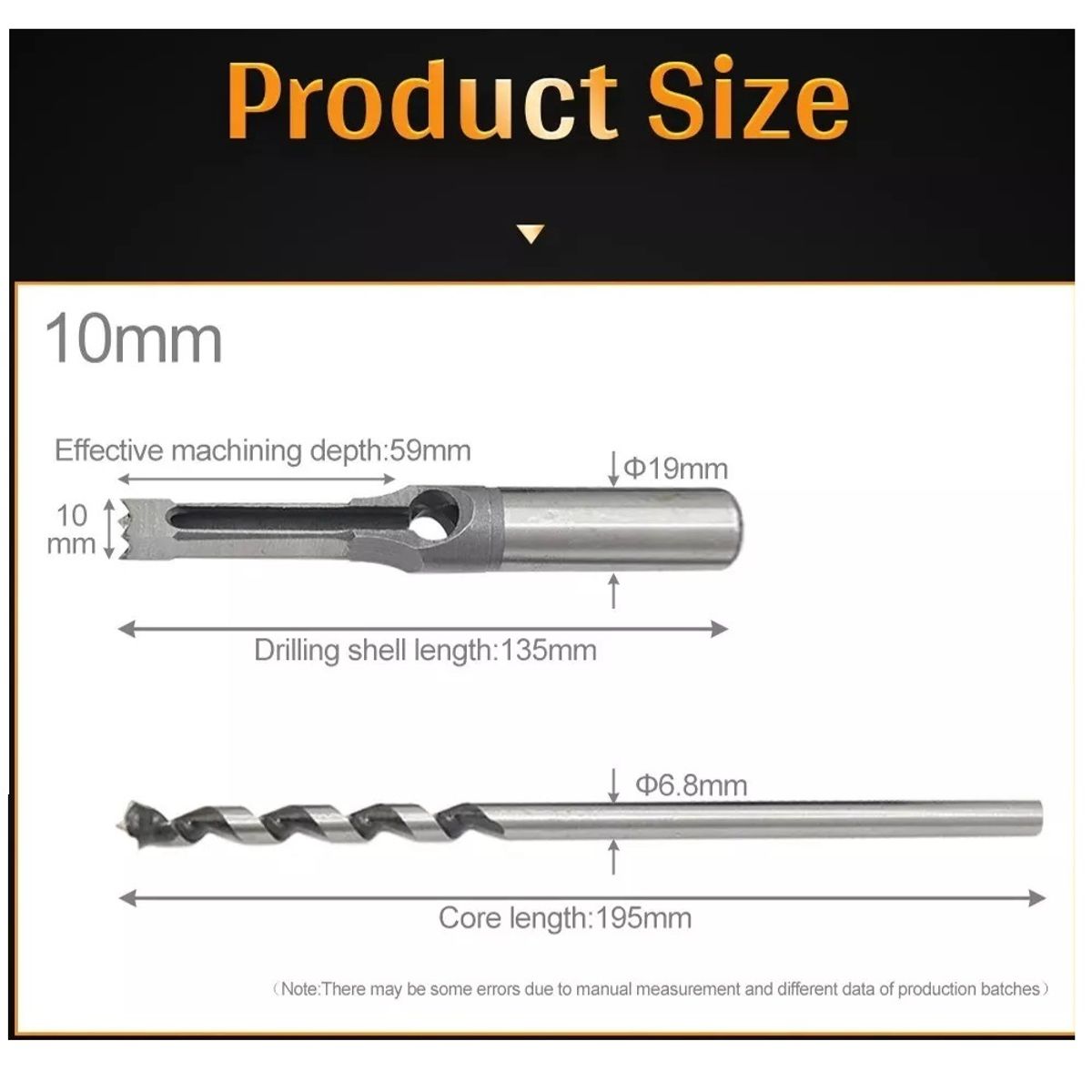 GENERICO - Broca Para Agujeros Cuadrados 4pcs Hss 10, 11, 12 Y 12.5mm