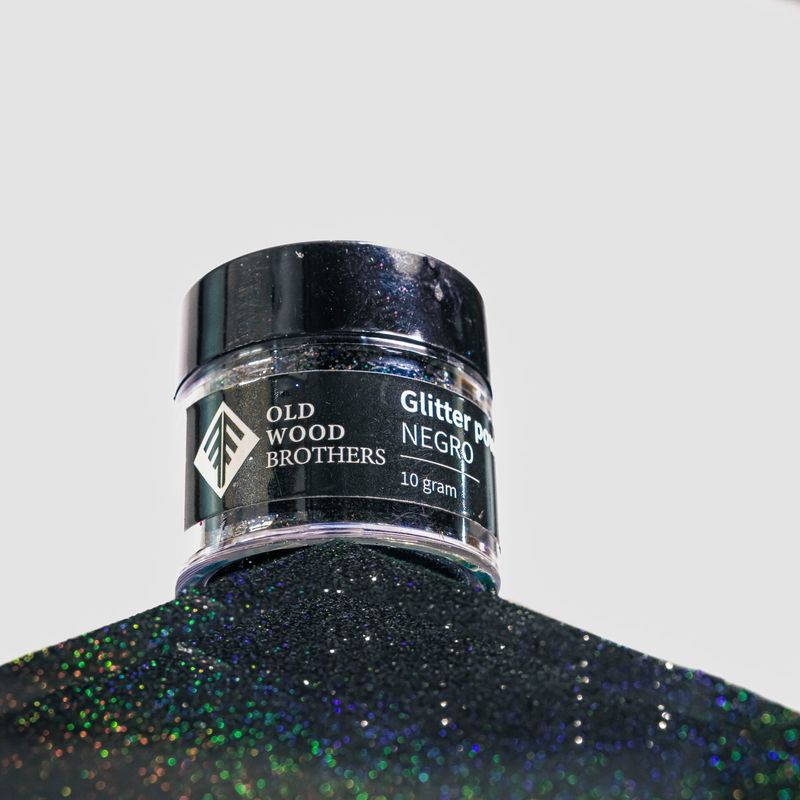 OLD WOOD BROTHERS - Pigmento Glitter Old Wood Brothers Negro