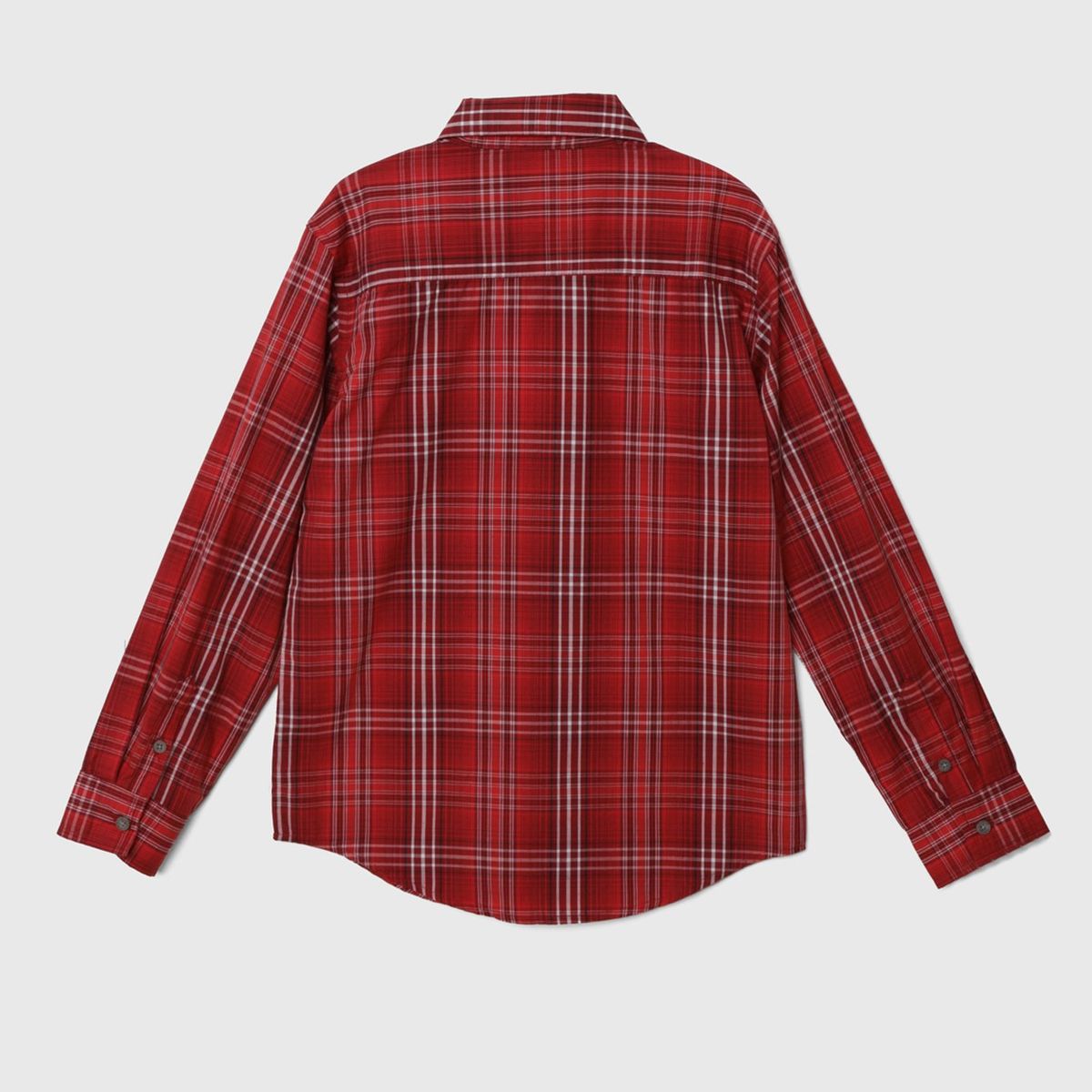 CALVIN KLEIN - Camisa Niño Yarn-Dyed Plaid Rojo Calvin Klein
