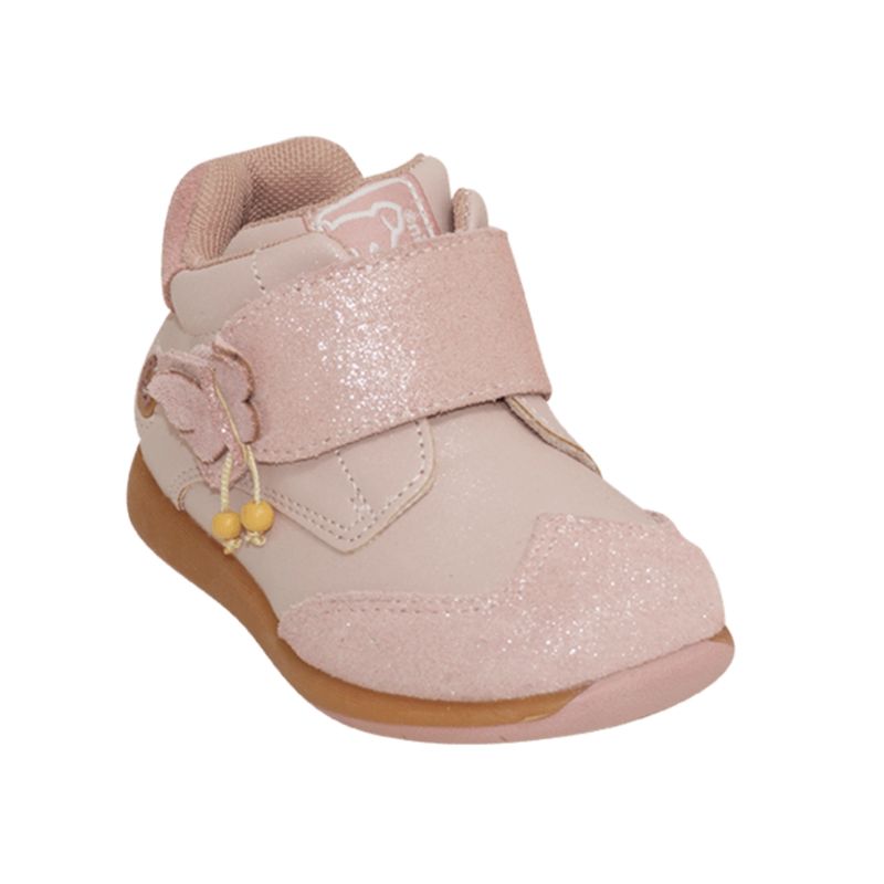 PILLIN - Zapato Bebé Niña Aplicación Mariposa En Velcro Rosado Pillin