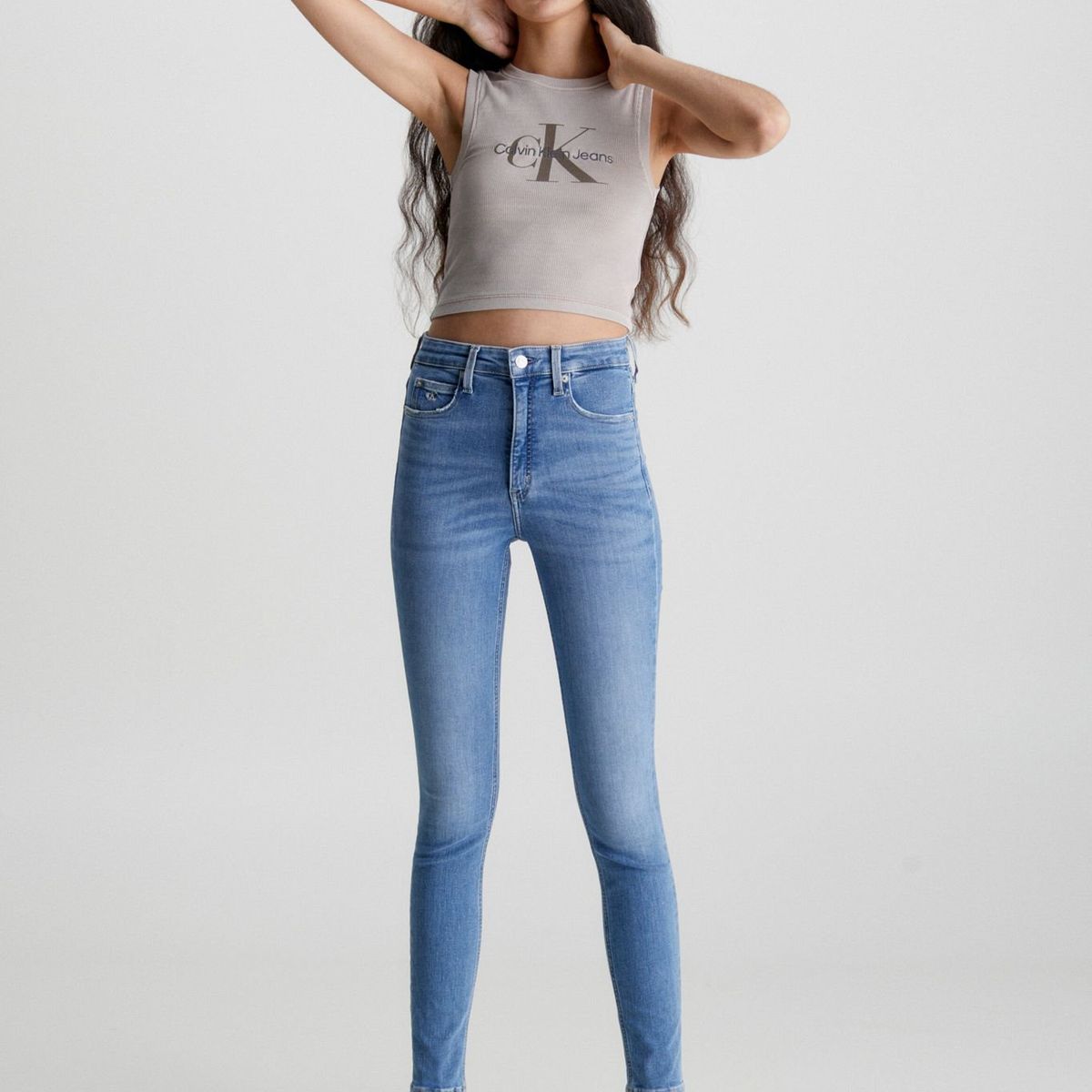CALVIN KLEIN - Jeans High Rise Skinny Azul Calvin Klein