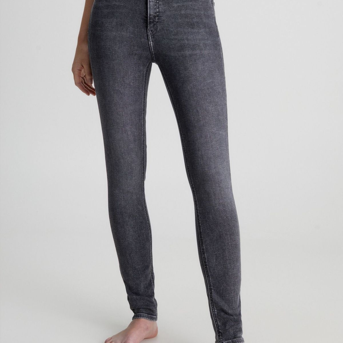 CALVIN KLEIN - Jeans High Rise Skinny Negro Calvin Klein