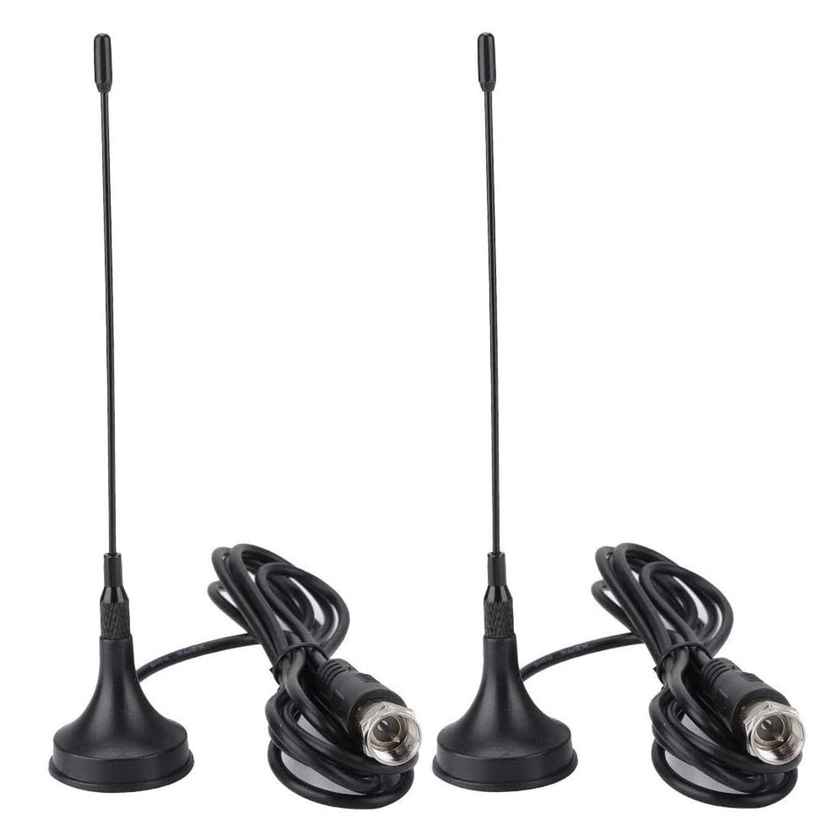 GENERICO - Pack X2 Mini Antena Para Tv Antena Digital 10db Receptor Señal Atsc