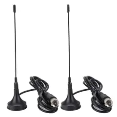 GENERICO - Pack X2 Mini Antena Para Tv Antena Digital 10db Receptor Señal Atsc