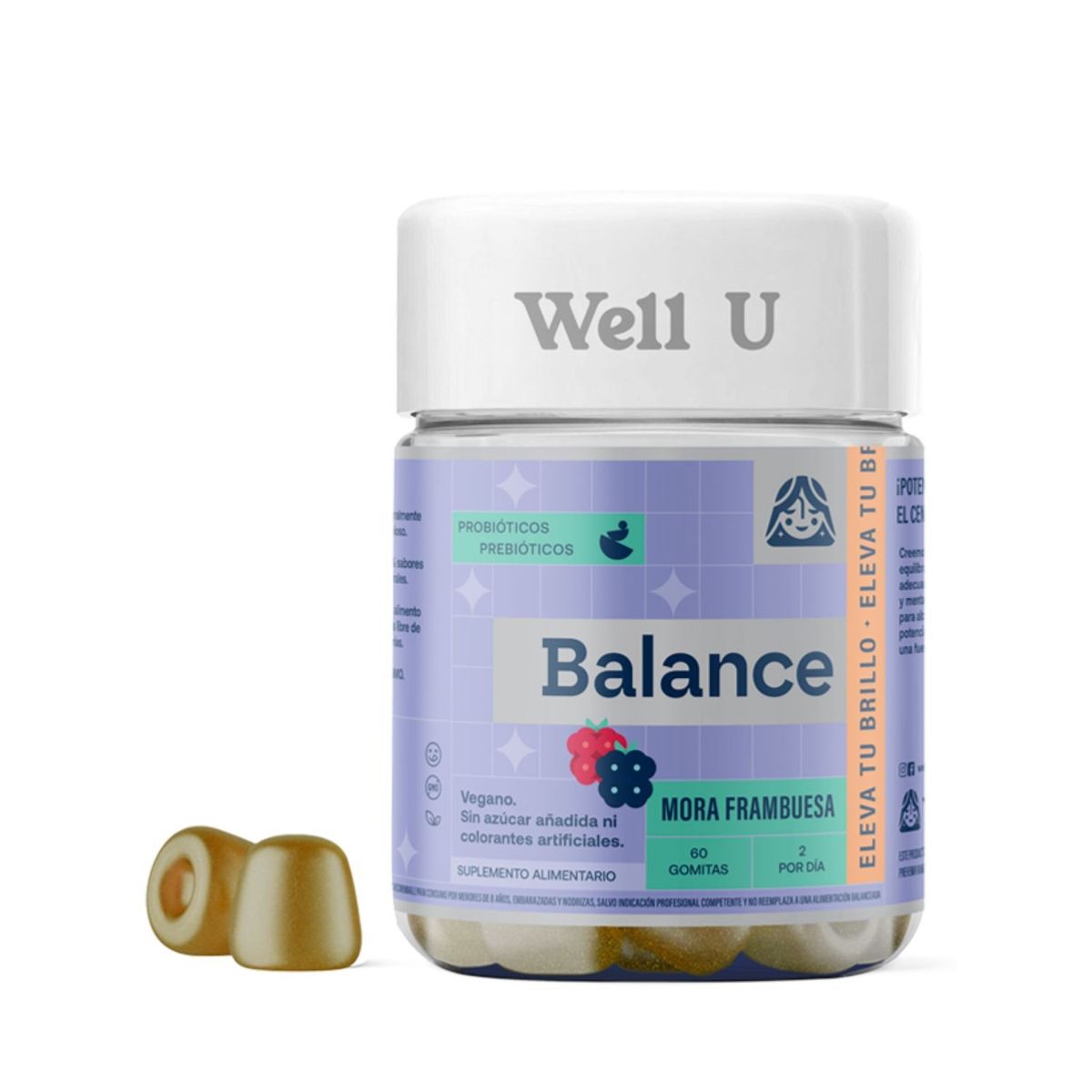 WELL U - GOMITAS BALANCE PROBIOTICOS Y PREBIOTICOS 60UN WELL U