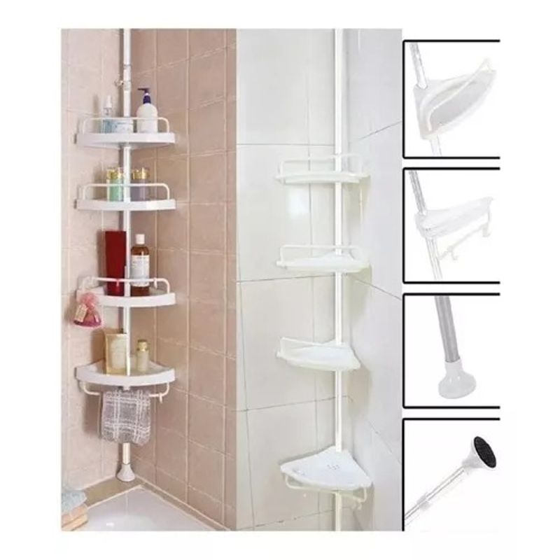 GENERICO - Esquinero Organizador De Baño Altura Regulable