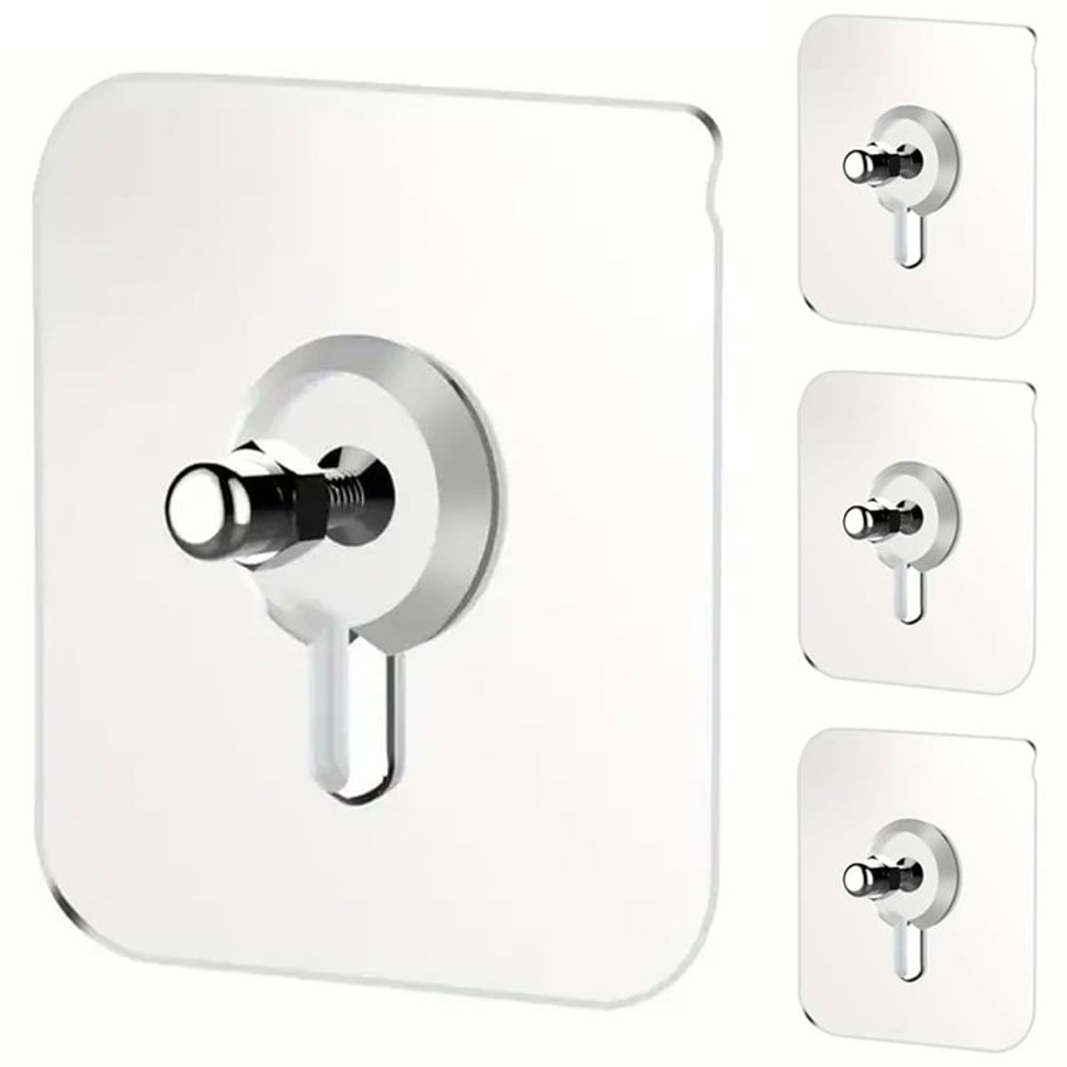 MIABU - Colgador tornillo adhesivo pared x 4