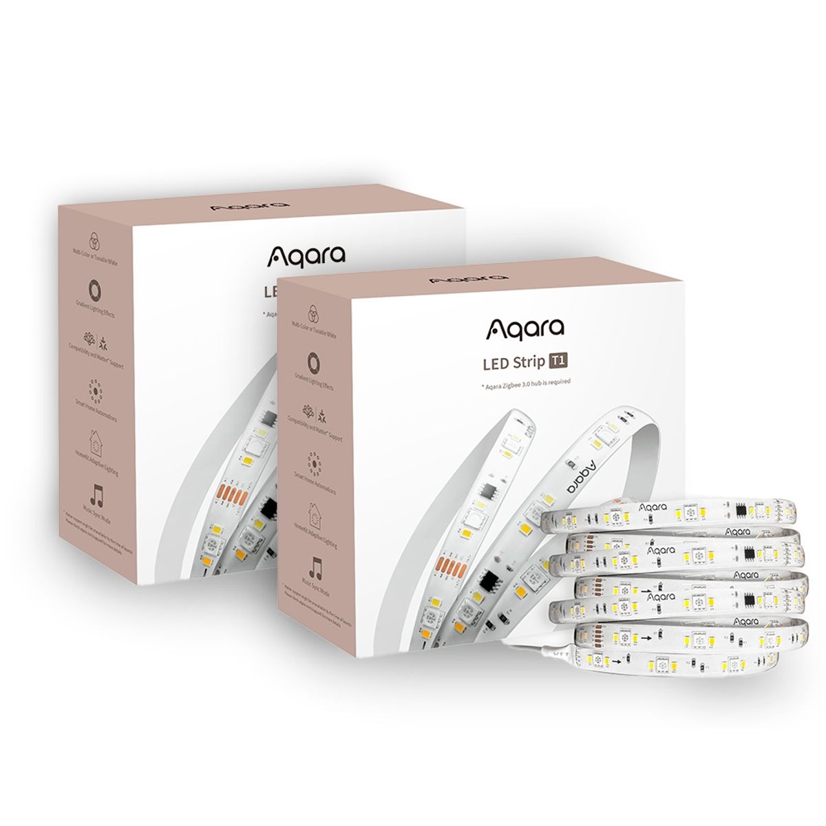 AQARA - Pack 2x Tira Led T1 Zigbee 2 Mts Aqara