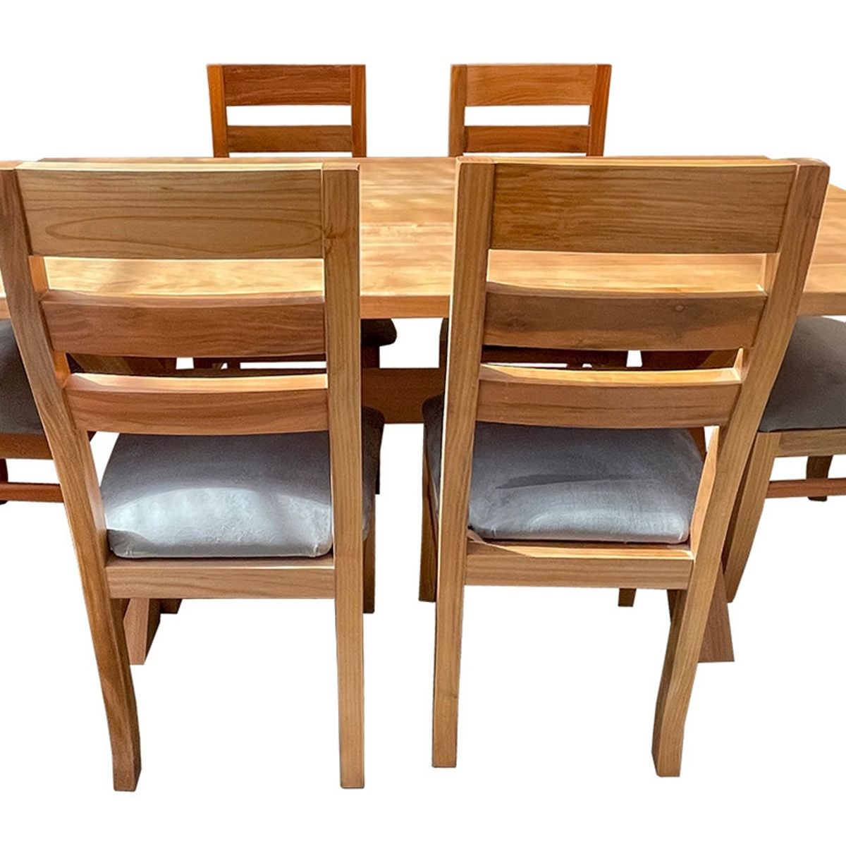 MUEBLES NATIVA - Comedor Cruz 100x180 koke Gris