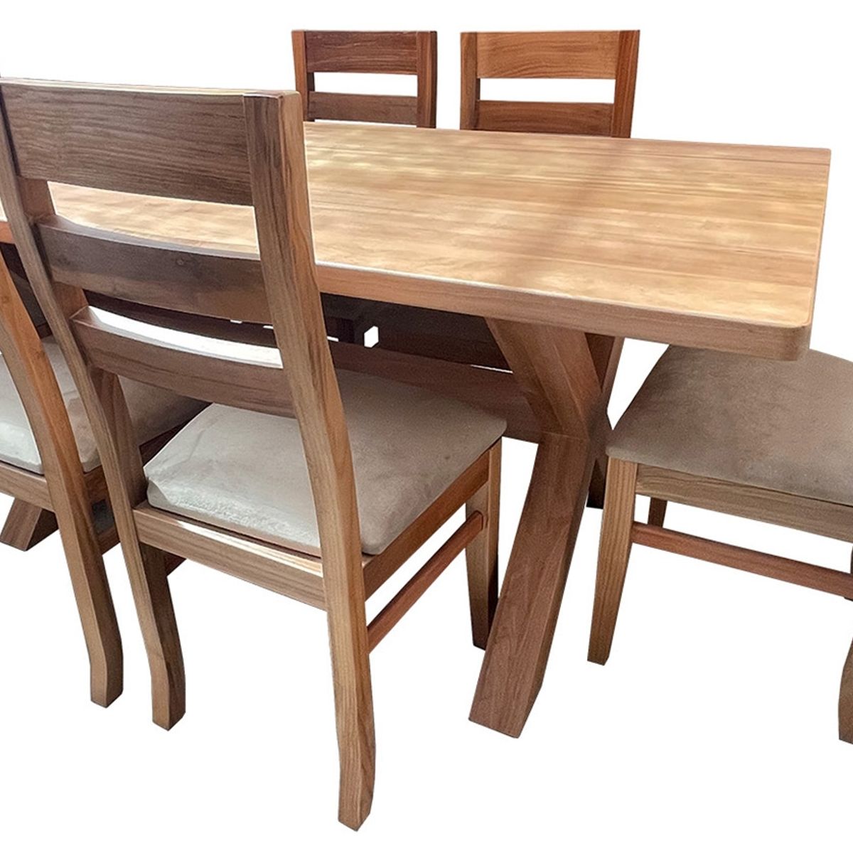 MUEBLES NATIVA - Comedor Cruz 100x180 koke Beige