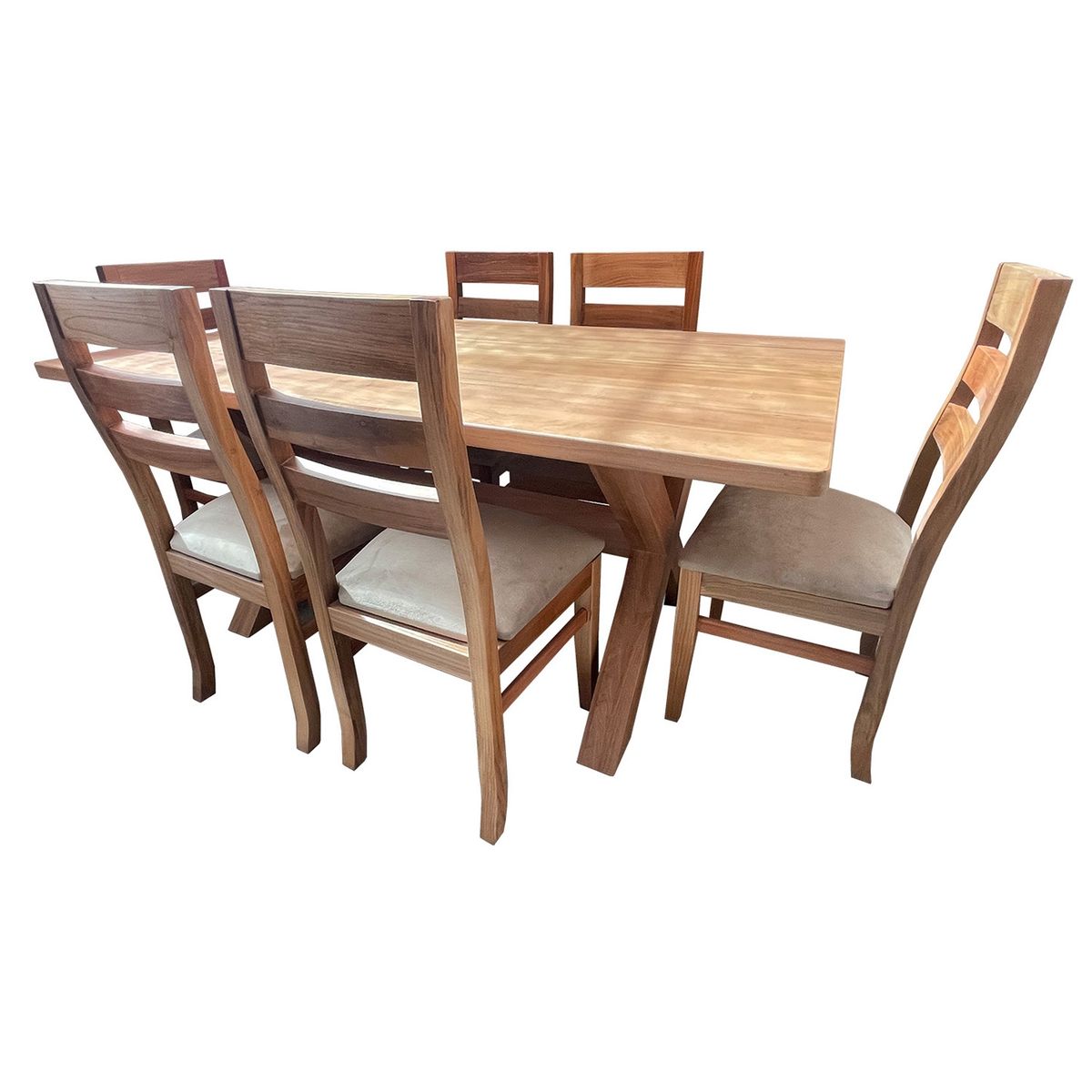 MUEBLES NATIVA - Comedor Cruz 100x180 koke Beige