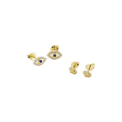 JOYAS MONTERO - Pack Aros Paz Gold Baño de Oro 24K