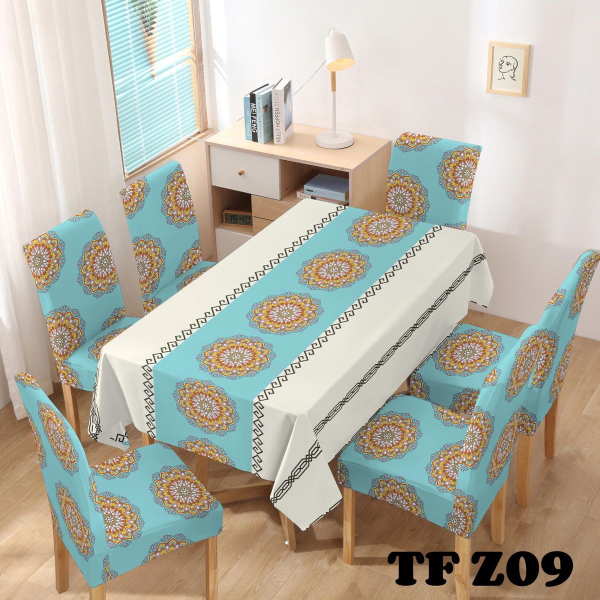 GENERICO - Juego de Mantel Decorativo Rectangular y fundas de silla para comedor