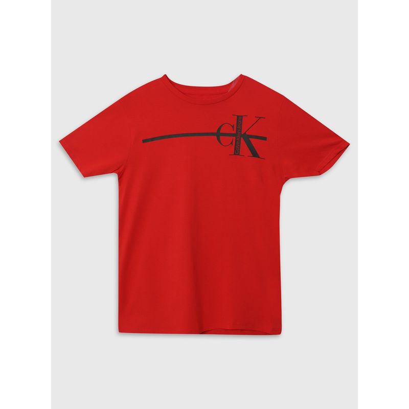 CALVIN KLEIN - Polera Niño Limbo Rojo Calvin Klein