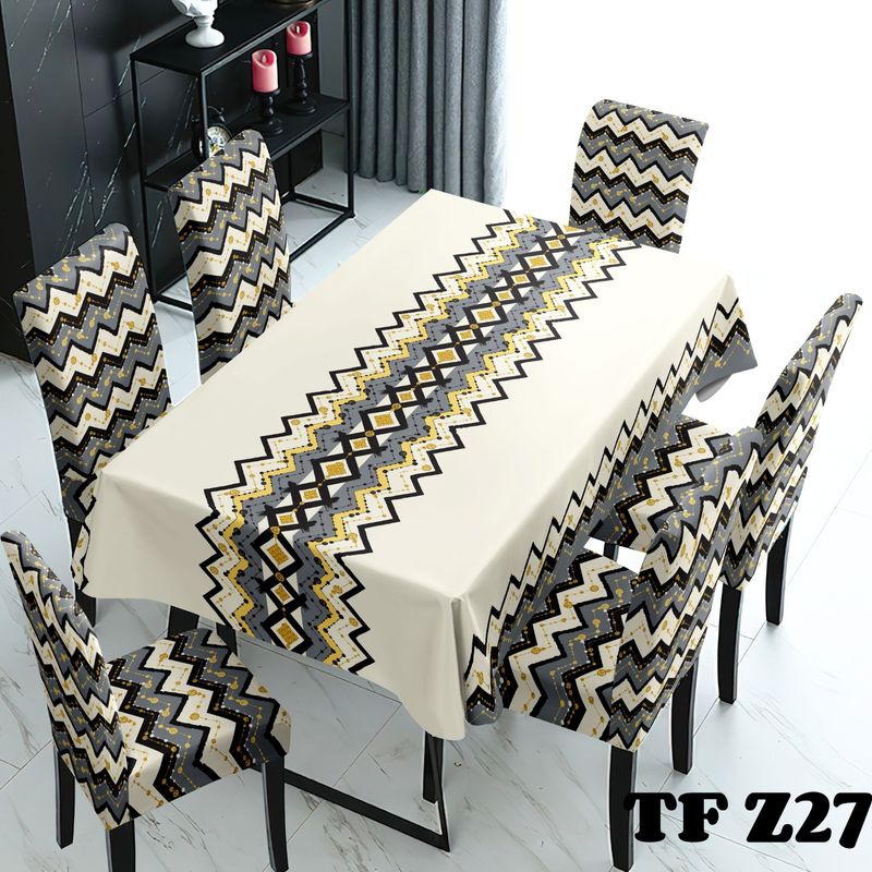 GENERICO - Juego de Mantel Decorativo Rectangular y fundas de silla para comedor