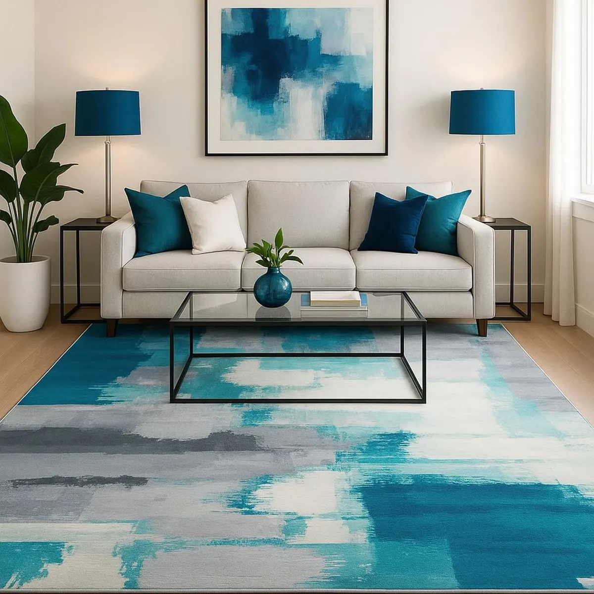 CLEMS CORTINAS - Alfombra Diseño Estambul Para Living 200x220 Clems