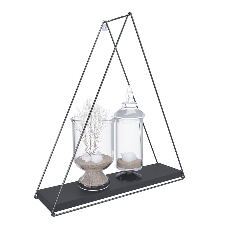 VEKKAHOME - REPISA TRIANGULAR TOTAL BLACK 37X10X40CM VEKKAHOME
