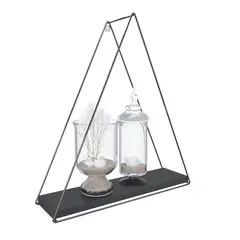 VEKKAHOME - REPISA TRIANGULAR TOTAL BLACK 37X10X40CM.