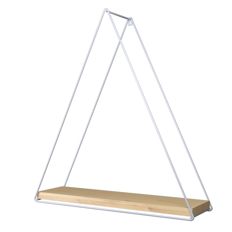 VEKKAHOME - REPISA TRIANGULAR PINO WHITE 37X10X40CM VEKKAHOME