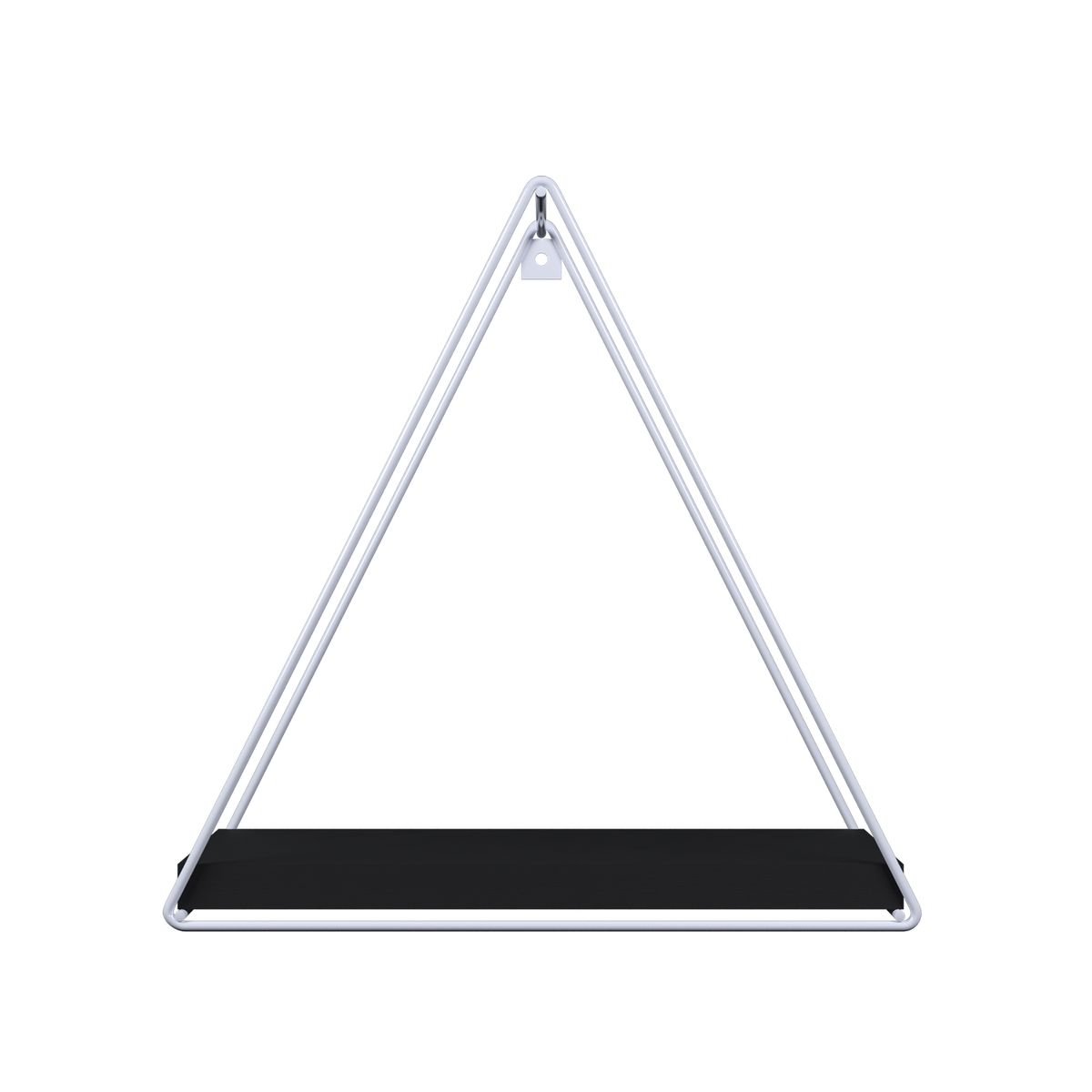 VEKKAHOME - REPISA TRIANGULAR WHITHE BLACK 25X10X25CM.
