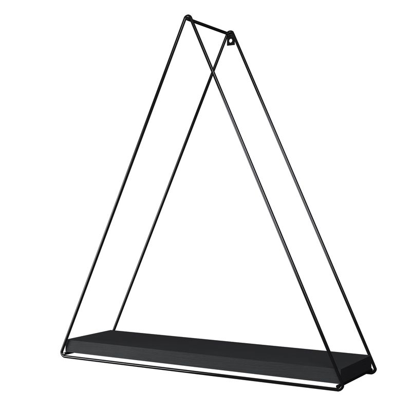 VEKKAHOME - REPISA TRIANGULAR TOTAL BLACK 25X10X25CM