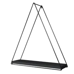 VEKKAHOME - REPISA TRIANGULAR TOTAL BLACK 25X10X25CM