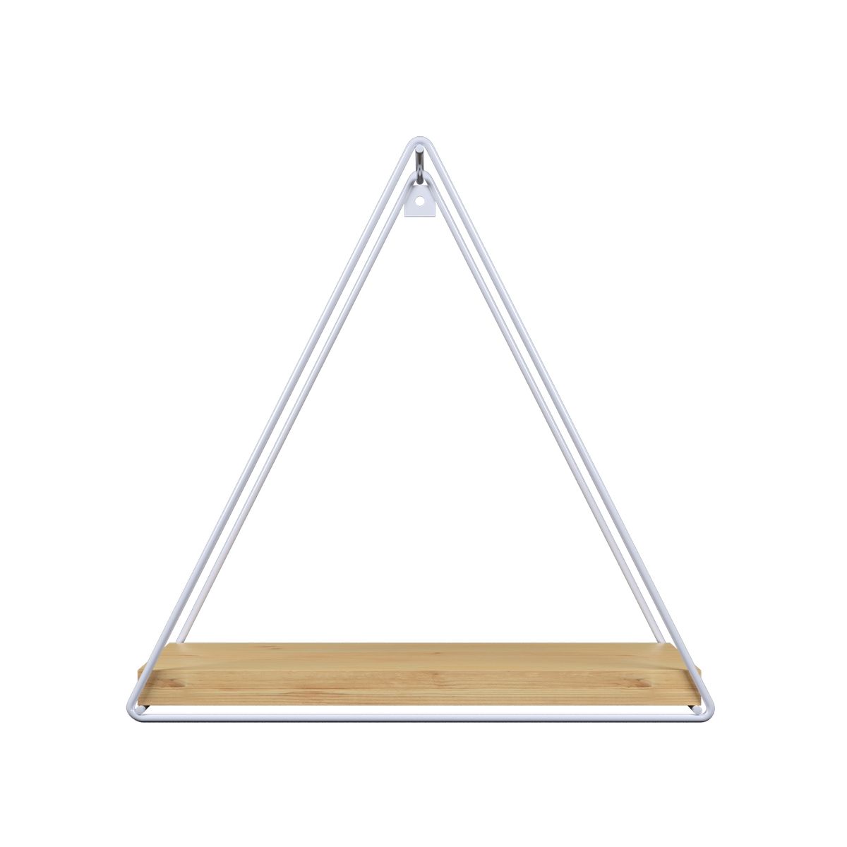 VEKKAHOME - REPISA TRIANGULAR PINO WHITE 25X10X25CM