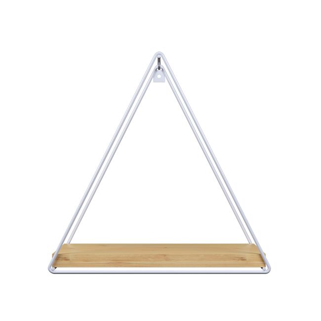 VEKKAHOME - REPISA TRIANGULAR PINO WHITE 25X10X25CM