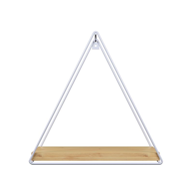 VEKKAHOME - REPISA TRIANGULAR PINO WHITE 25X10X25CM VEKKAHOME