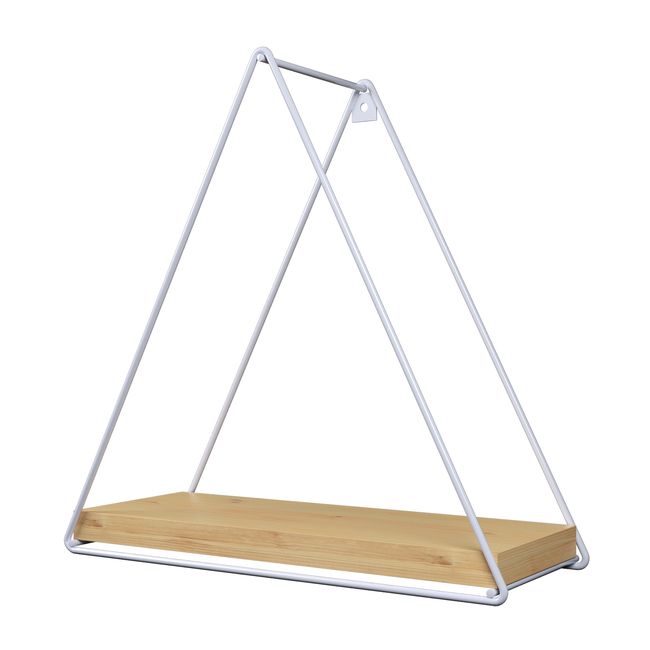 VEKKAHOME - REPISA TRIANGULAR PINO WHITE 25X10X25CM