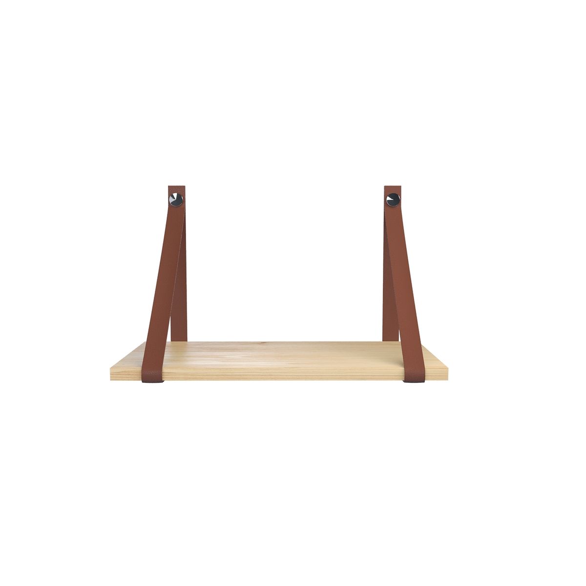 VEKKAHOME - ESTANTE COURO CAFE 40X20CM