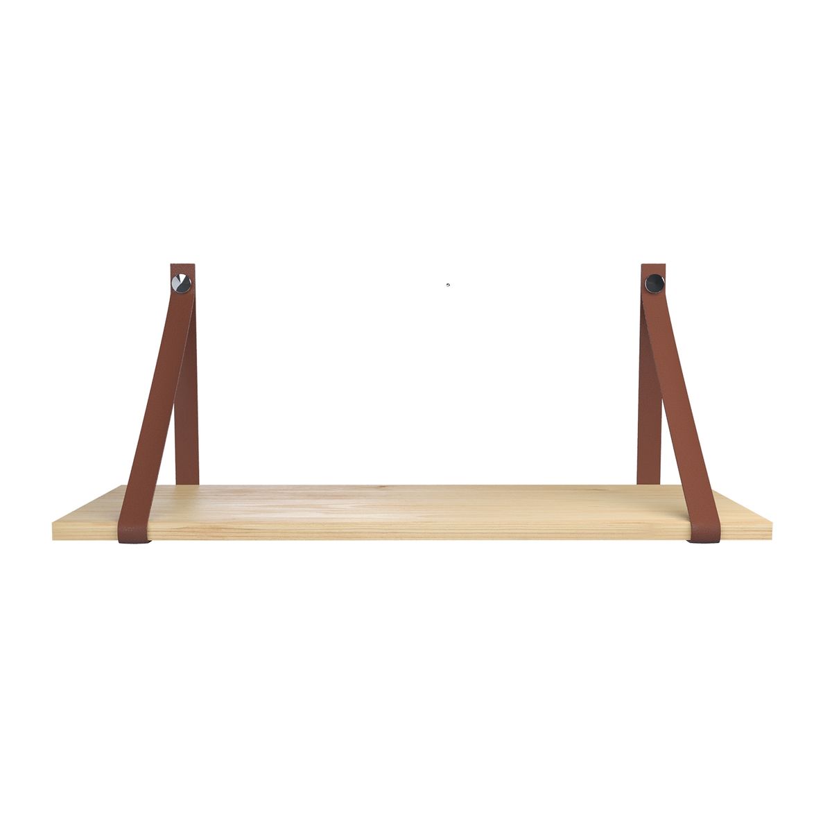 VEKKAHOME - ESTANTE COURO CAFE 60X20CM