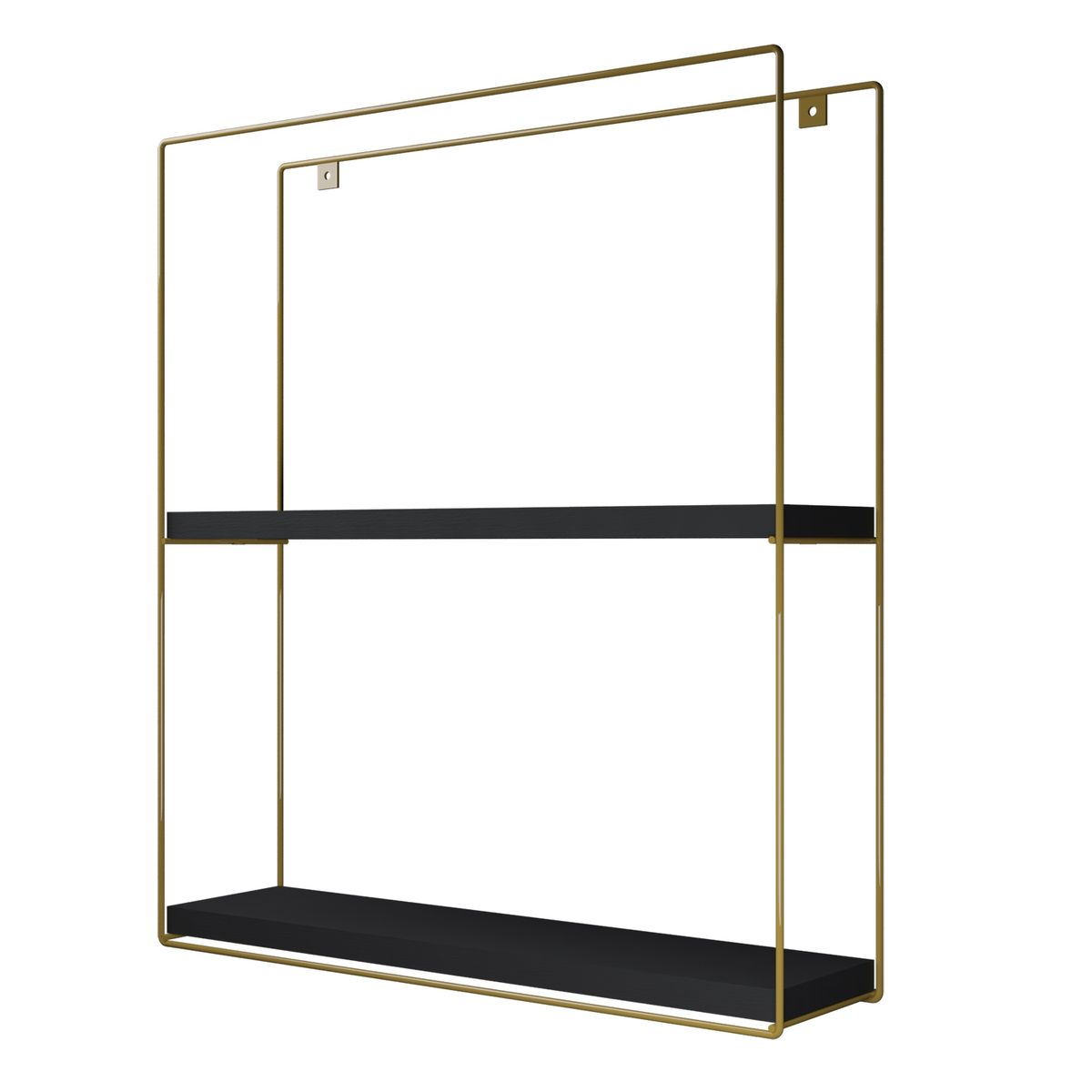 VEKKAHOME - REPISA CUADRADA GOLDEN BLACK