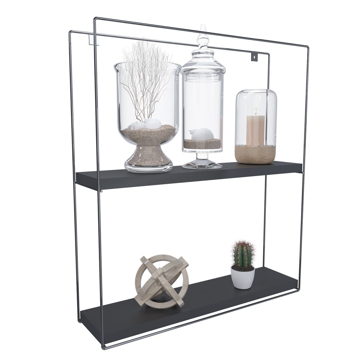 VEKKAHOME - REPISA CUADRADA TOTAL BLACK