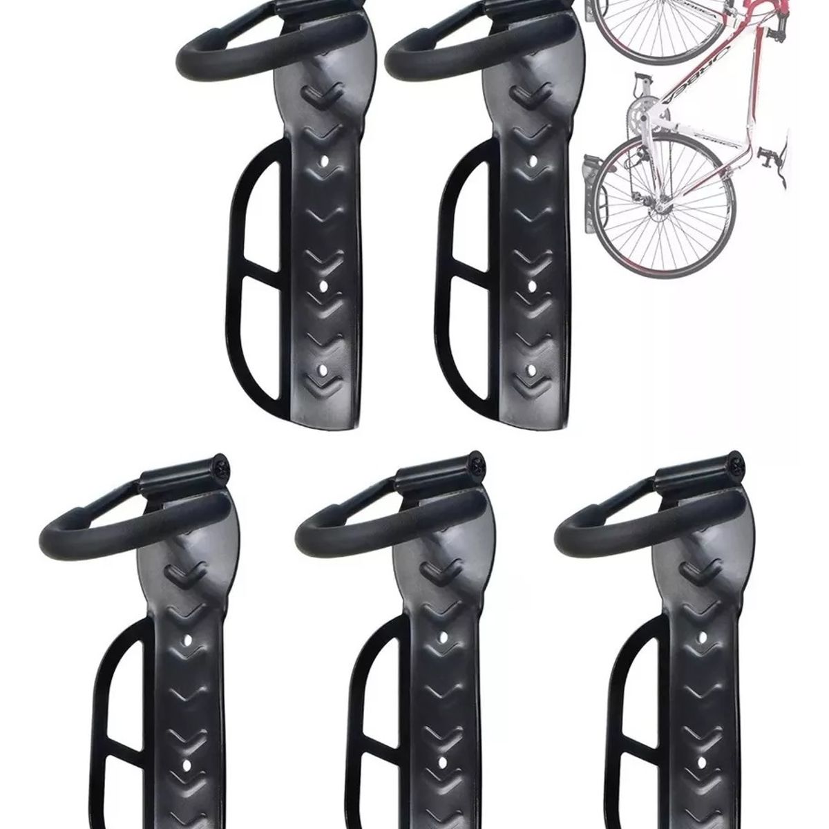 GENERICO - Pack X5 Soporte De Pared Parar Bicicleta Gancho Pared Bici