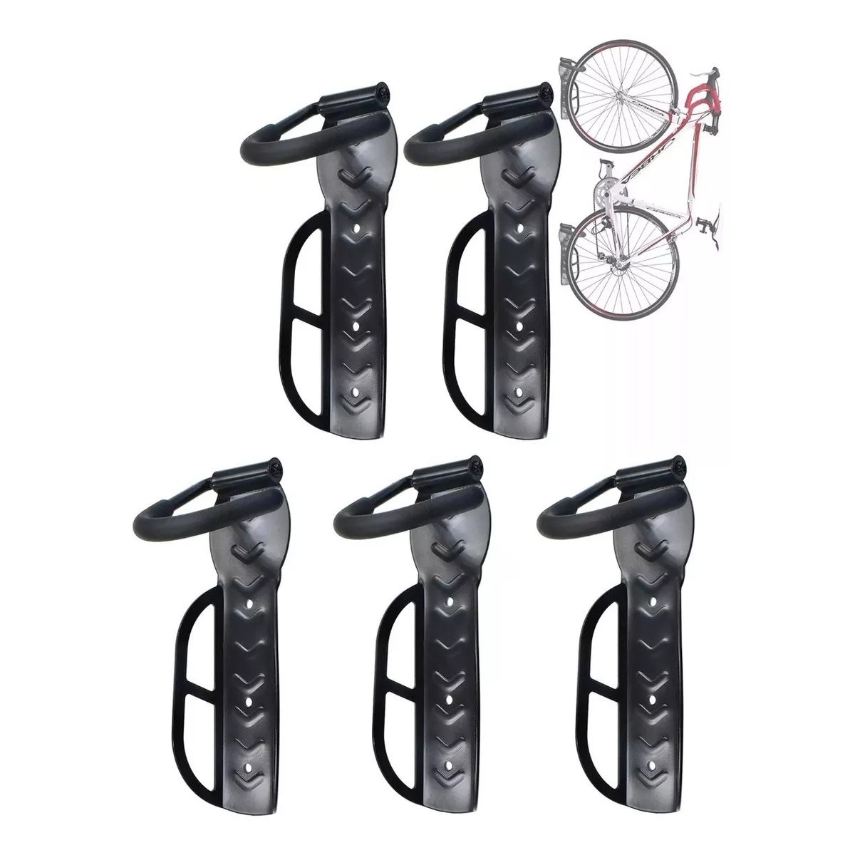 GENERICO - Pack X5 Soporte De Pared Parar Bicicleta Gancho Pared Bici