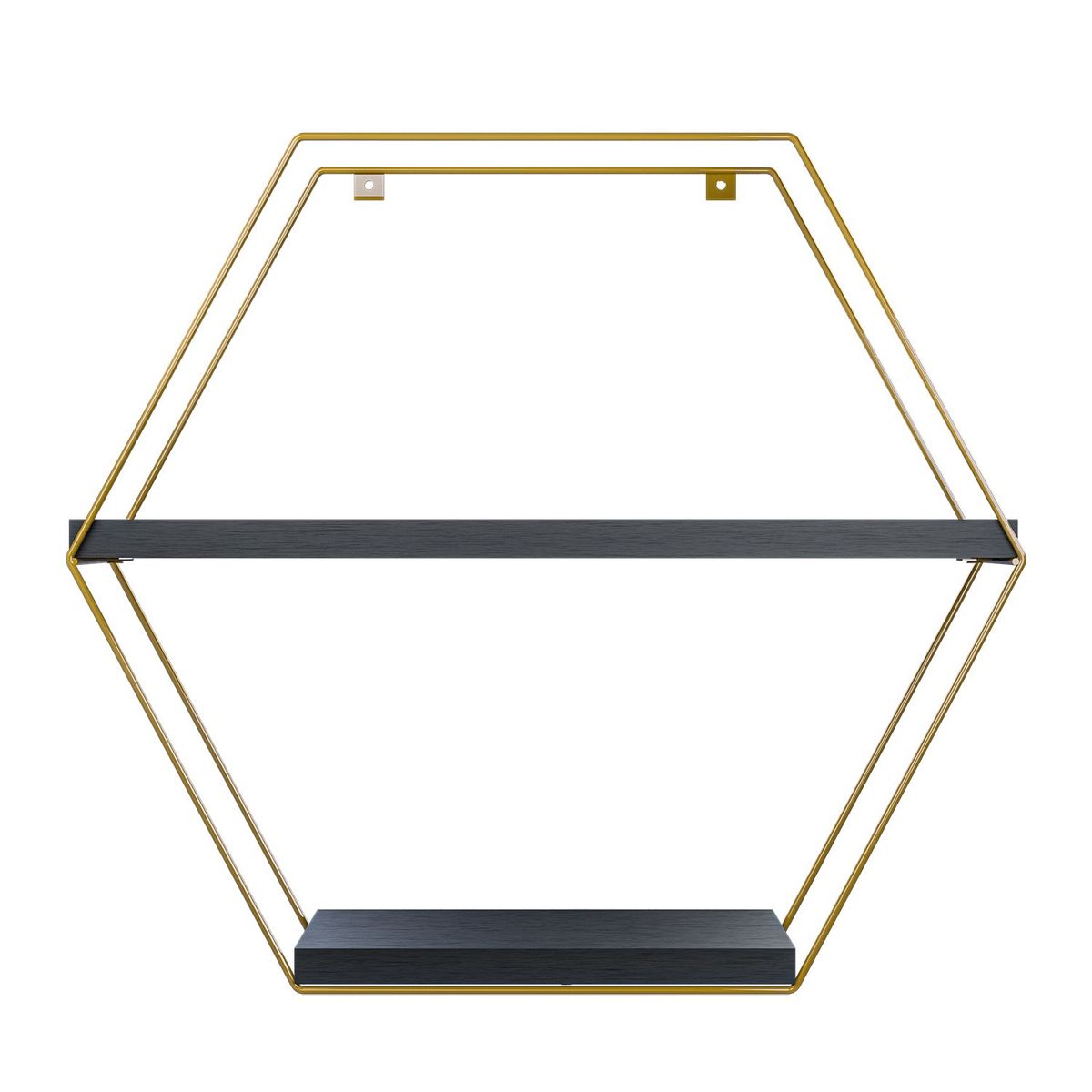 VEKKAHOME - REPISA HEXAGONAL GOLDEN BLACK