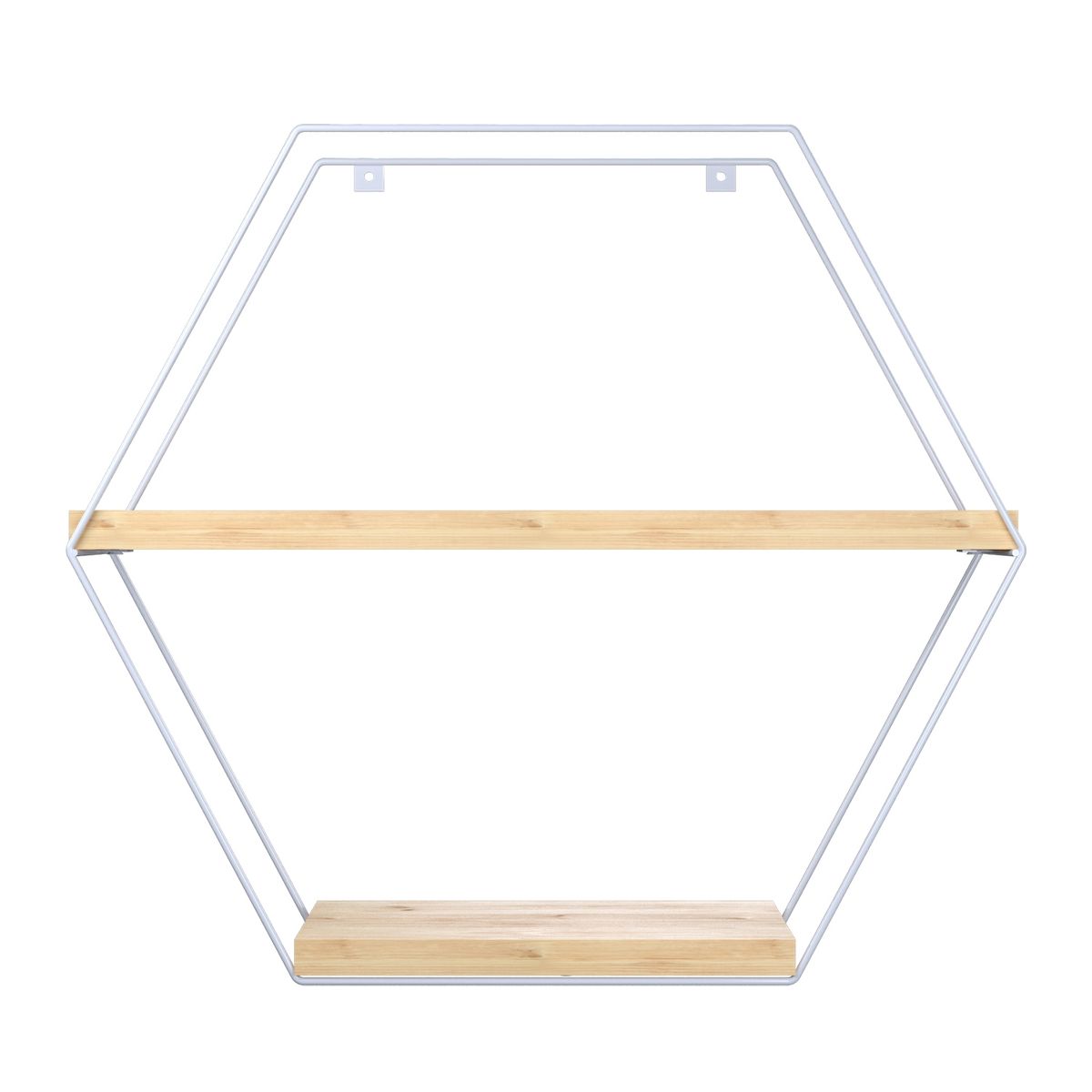 VEKKAHOME - REPISA HEXAGONAL PINO WHITE
