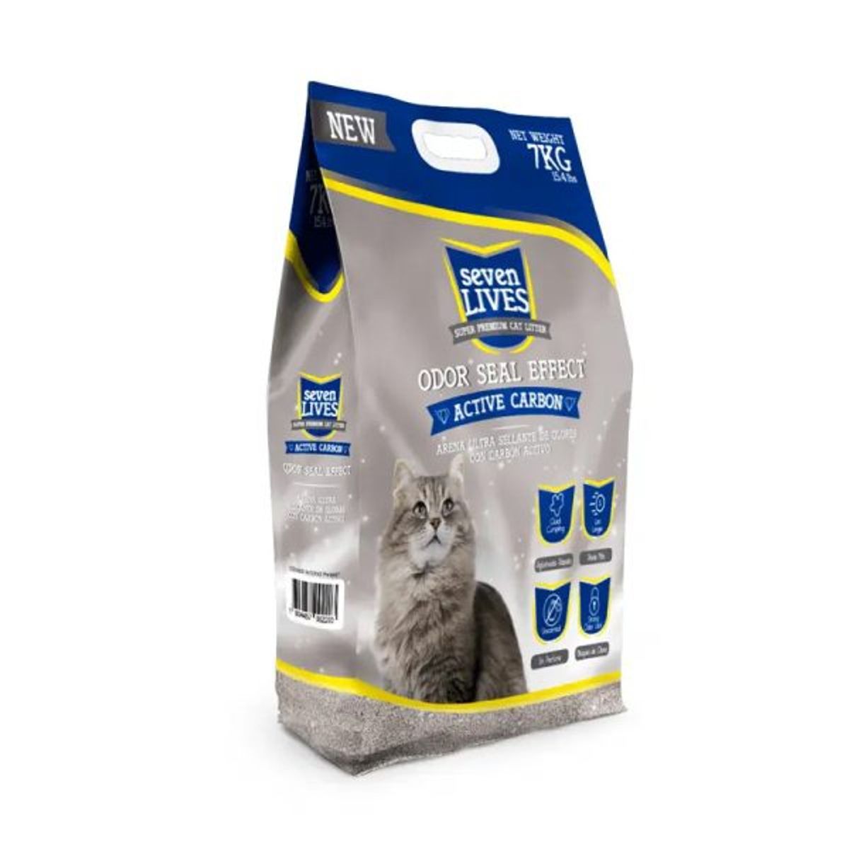 SEVEN - Arena Aglutinante Seven Lives con Carbon Activado 7kg.