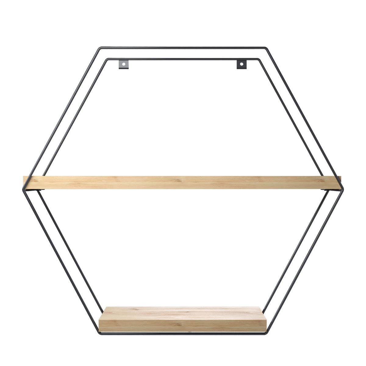 VEKKAHOME - REPISA HEXAGONAL PINO BLACK